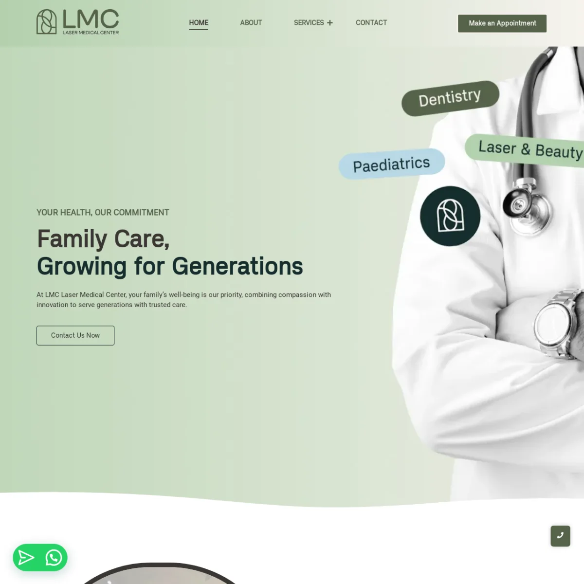 LMC Laser Medical Center website screenshot