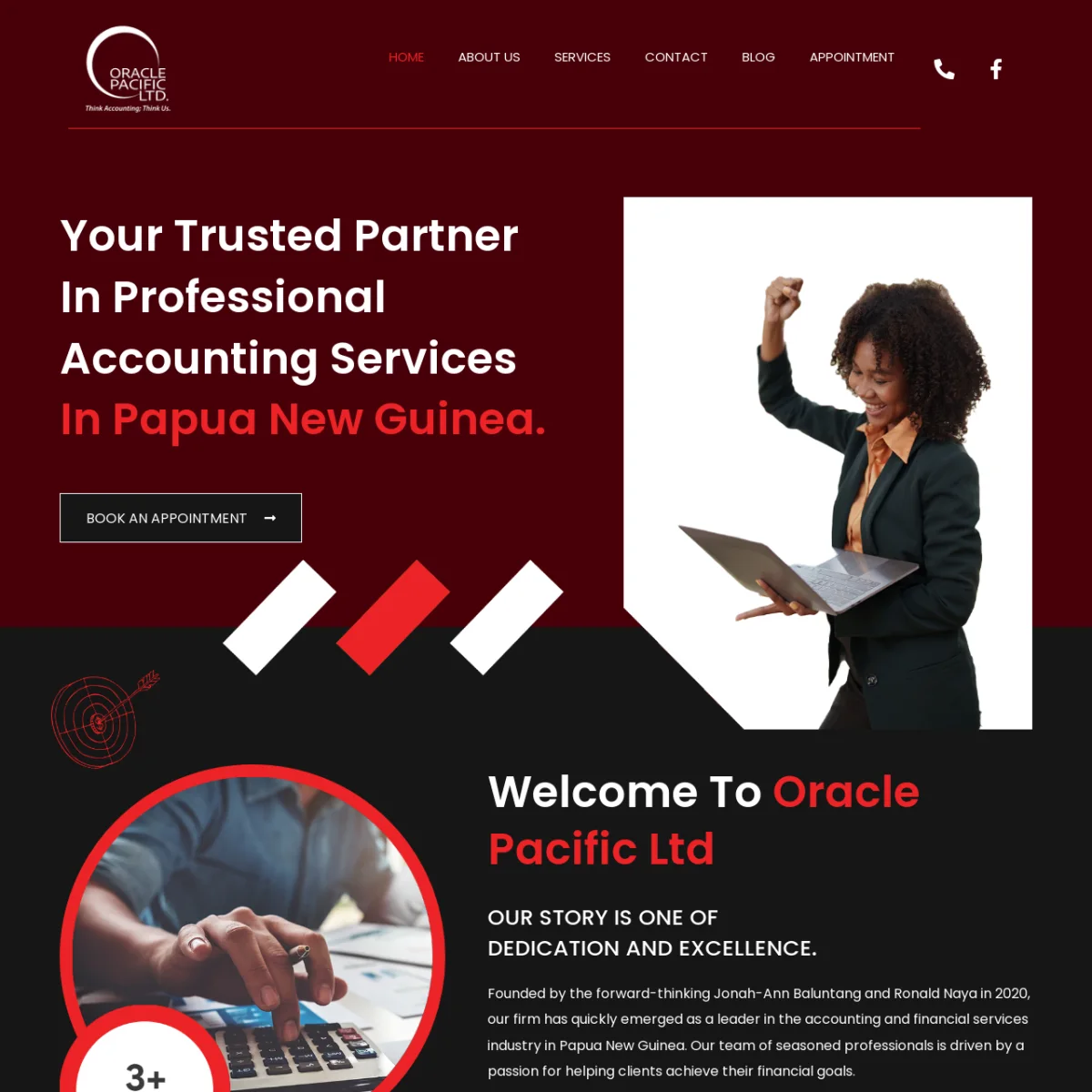 Oracle Pacific Ltd website screenshot
