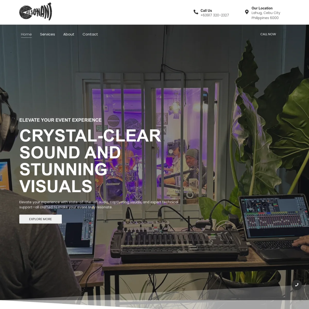 Resonant Audio website screenshot