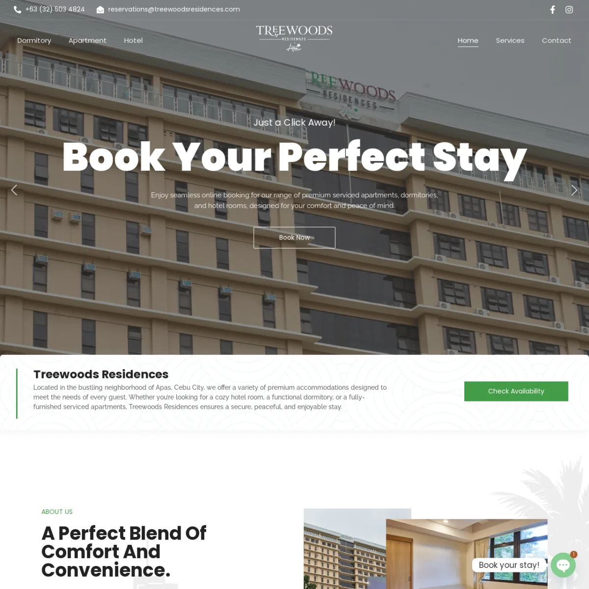 Treewoods Residences website screenshot