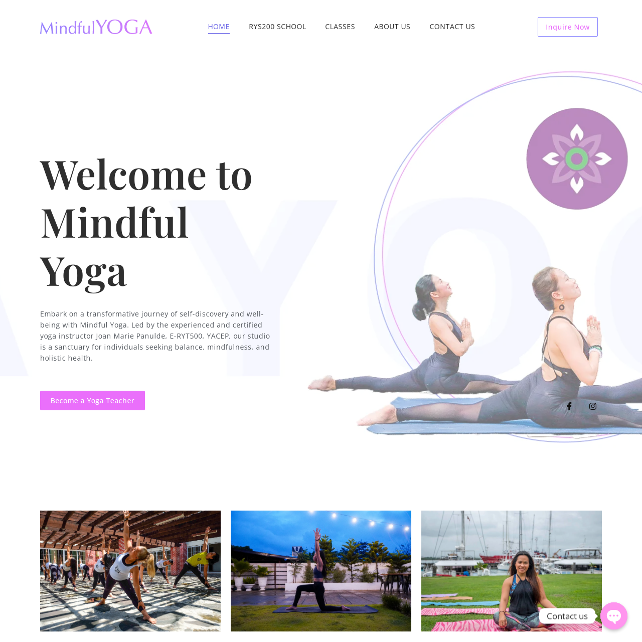 Mindful Yoga Cebu – Allows us to deepen the practice of yogi’s aspiring to become yoga teachers. We offer registered yoga school 200 hours with the accreditation of Yoga Alliance.